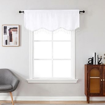 National Karter Single Scalloped Window Curtain Valance