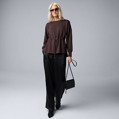 Women's Simply Vera Vera Wang Scuba Drawcord Top