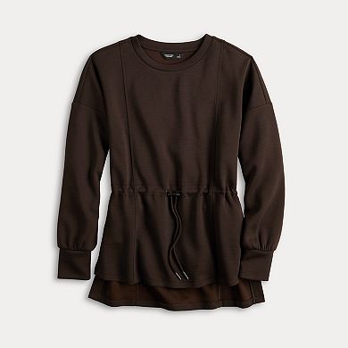 Women's Simply Vera Vera Wang Scuba Drawcord Top