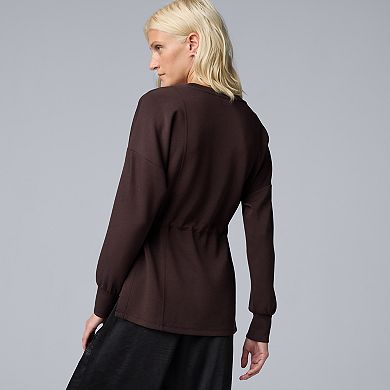 Women's Simply Vera Vera Wang Scuba Drawcord Top