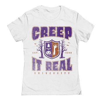 Junior's Creep It Real University Halloween Graphic Tee