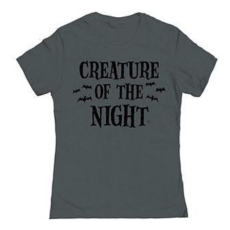 Junior's Creature Of The Night Halloween Graphic Tee