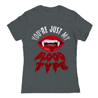 Junior's Blood Type Halloween Graphic Tee