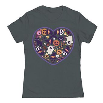 Junior's I Heart Halloween 2 Halloween Graphic Tee
