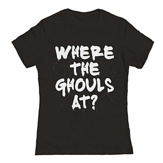 Junior's Where Ghouls At Halloween Graphic Tee