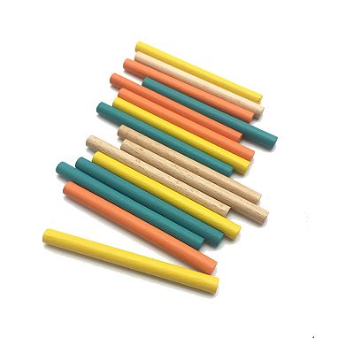 Zummy Educational Wooden Toys for Kids, 16 Pieces Pick up Sticks and Ring