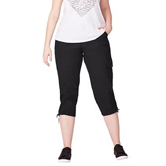 ellos Plus Size Stretch Cargo Capris