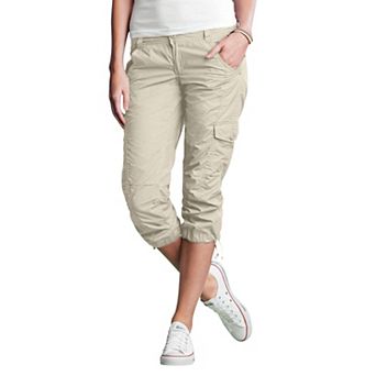 ellos Plus Size Stretch Cargo Capris