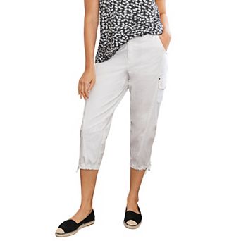 ellos Plus Size Stretch Cargo Capris