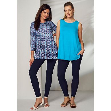 Jessica London Women's Plus Size Stretch Knit Swing Tunic