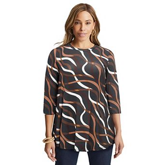Jessica London Women's Plus Size Stretch Knit Swing Tunic
