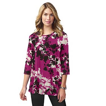 Jessica London Women's Plus Size Stretch Knit Swing Tunic