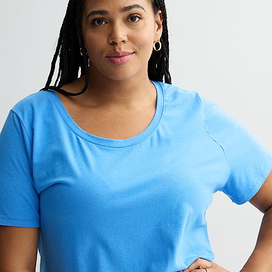 Plus Size Sonoma Goods For Life® Relaxed Scoopneck Tee