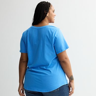 Plus Size Sonoma Goods For Life® Relaxed Scoopneck Tee