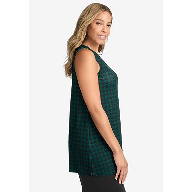 Jessica London Women's Plus Size Stretch Knit Tunic Tank