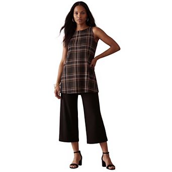 Jessica London Women's Plus Size Stretch Knit Tunic Tank