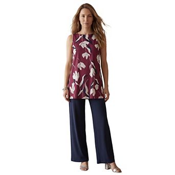 Jessica London Women's Plus Size Stretch Knit Tunic Tank