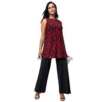 Jessica London Women's Plus Size Stretch Knit Tunic Tank