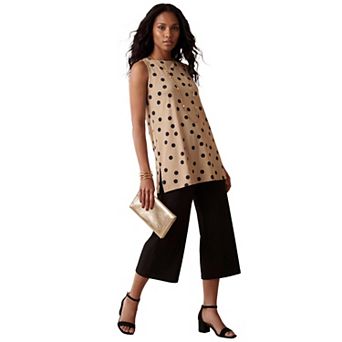 Jessica London Women's Plus Size Stretch Knit Tunic Tank