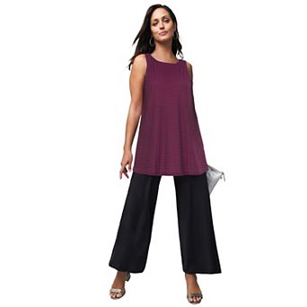 Jessica London Women's Plus Size Stretch Knit Tunic Tank