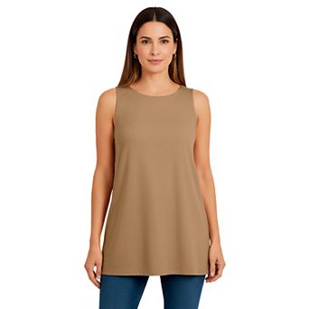 Jessica London Women's Plus Size Stretch Knit Tunic Tank