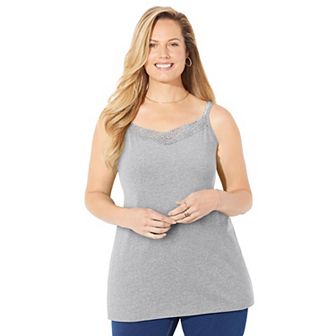 Catherines Women's Plus Size Suprema Cami With Lace