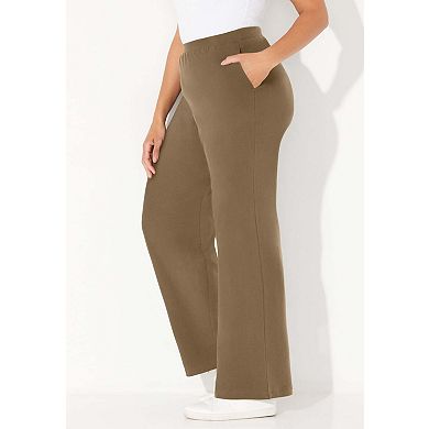Catherines Women's Plus Size Suprema Wide Leg Pant