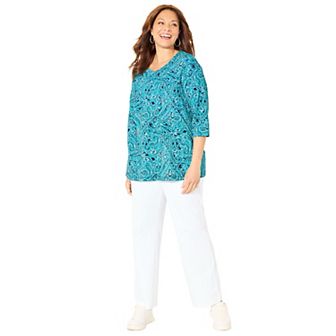 Catherines Women's Plus Size Suprema Wide Leg Pant
