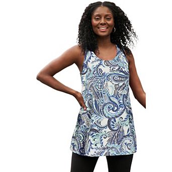 Jessica London Women's Plus Size Georgette Tunic Tank