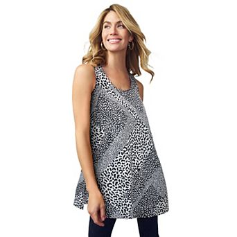 Jessica London Women's Plus Size Georgette Tunic Tank