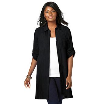 Jessica London Women's Plus Size Gauze Mega Tunic