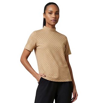 Jessica London Women's Plus Size Short Sleeve Mock Neck