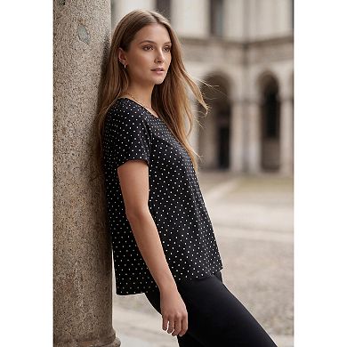 Jessica London Women's Plus Size Stretch Cotton Trapeze Tee