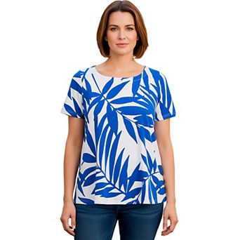 Jessica London Women's Plus Size Stretch Cotton Trapeze Tee