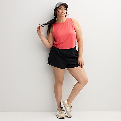 Juniors' Plus Size SO Relaxed Mesh Tank Top