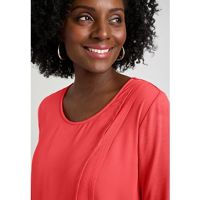 Jessica London Women's Plus Size Double-Layer High-Low Tunic