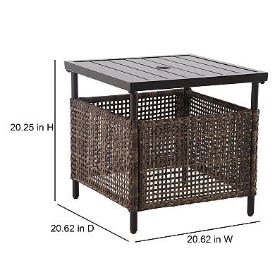 Sonoma Goods For Life® Benton Wicker Umbrella Side Table