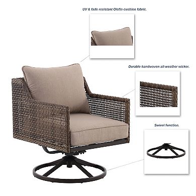 Sonoma Goods For Life® Benton Wicker Swivel Chair