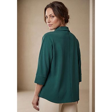 Jessica London Women's Plus Size Stretch Knit Crepe Trapeze Tunic