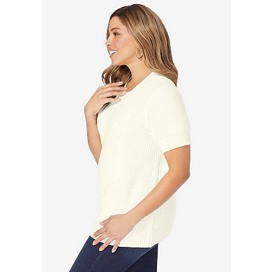 Jessica London Women's Plus Size Shaker Tee