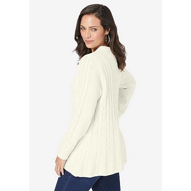 Jessica London Women's Plus Size Cable Peplum