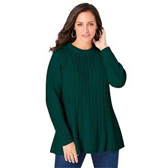 Jessica London Women's Plus Size Cable Peplum