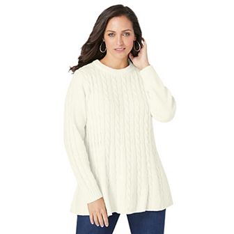 Jessica London Women's Plus Size Cable Peplum