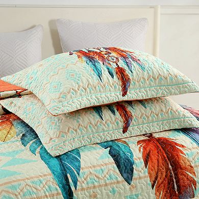 Marcielo 3 Piece Dream Catcher Quilt Bedspread Set