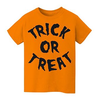 Kids 8-20 Trick Or Treat Letters Halloween Graphic Tee