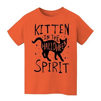 Kids 8-20 Kitten Spirit Halloween Graphic Tee