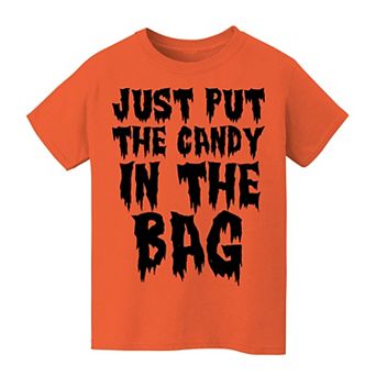 Kids 8-20 Candy In The Bag Halloween Graphic Tee