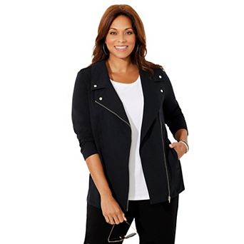 Catherines Women's Plus Size Suprema Studio Moto Jacket