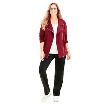 Catherines Women's Plus Size Suprema Studio Moto Jacket