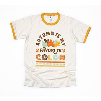 Autumn Is My Favorite Color Colorful Ringer Tee